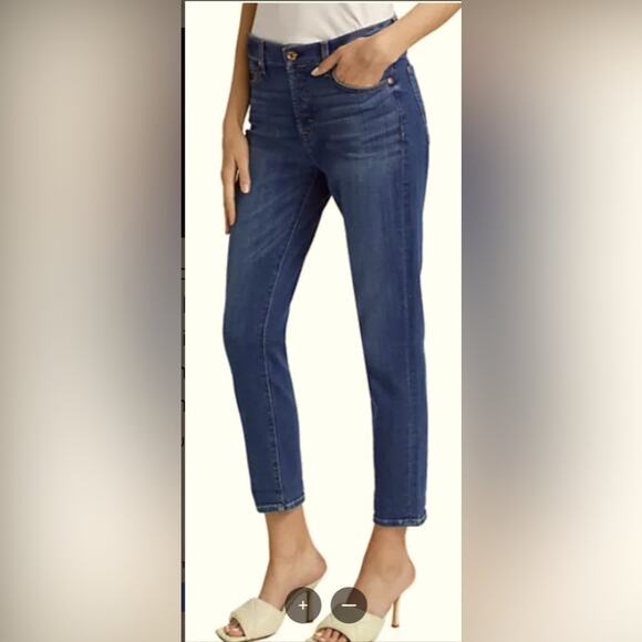 🍀🍀7 For All Mankind Josefina Feminine Boyfriend Jeans - Sz 26 ( 2-4) - Picture 1 of 9
